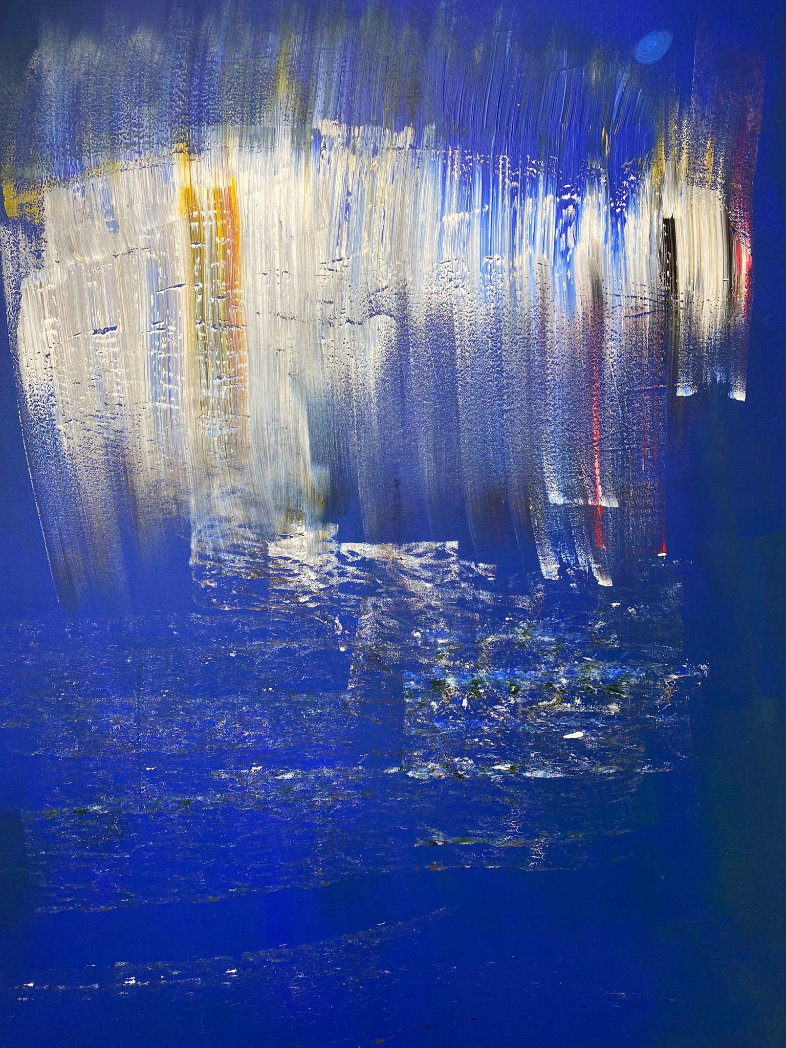 Acrylique sur toile de Flore Sigrist - Blue Series