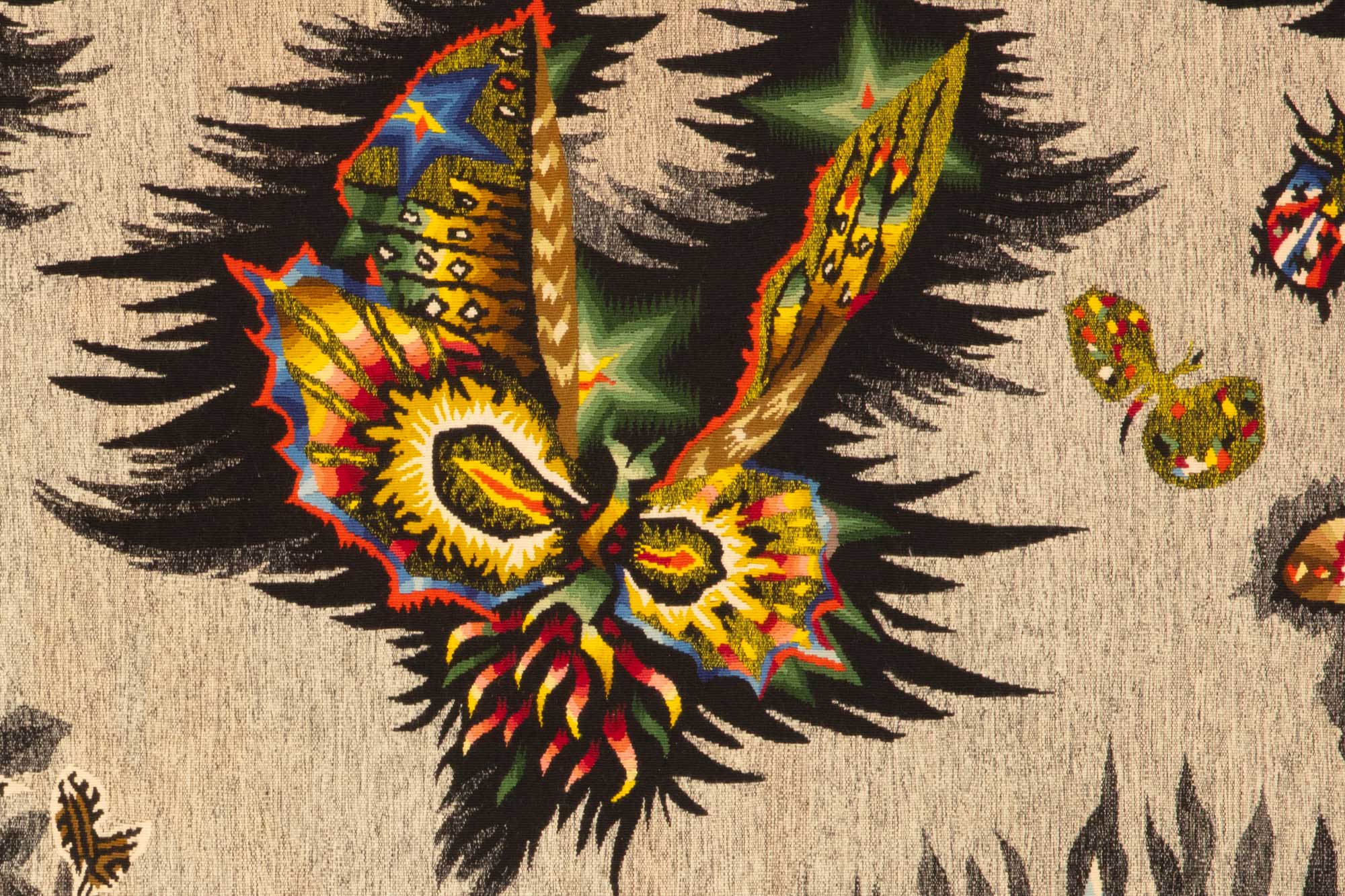 Détail de la tapisserie Pâque 1962 de Jean Lurçat