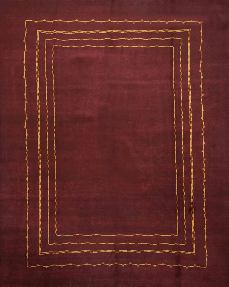 Boccara Artistic Rug – Design N.33 – Bordeaux