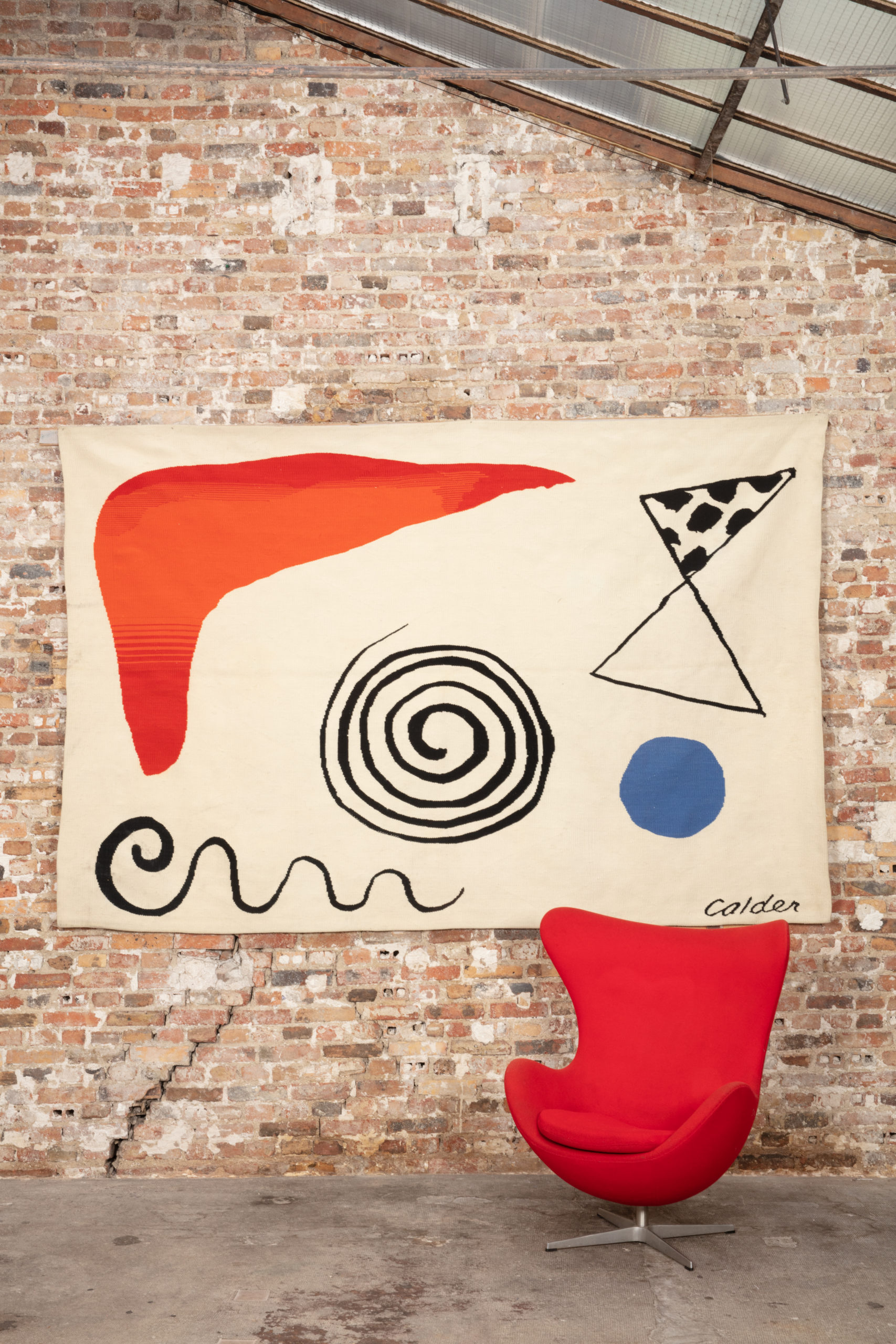 Spiral tapestry by Calder